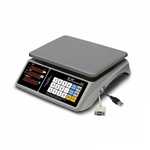 картинка Торговые настольные весы Mertech M-ER 328 AC-32.5 "TOUCH-M" LED с RS-232 и USB